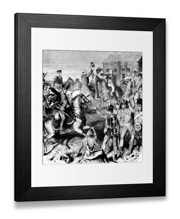 Framed Print : Battle of Waterloo or Belle-Alliance 1815 Framed Print : Battle of Waterloo or Belle-Alliance 1815
