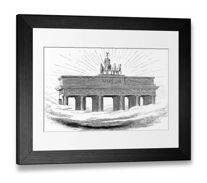Framed Print : The Brandenburg Tor from 1770-71 in splendour and glory Framed Print : The Brandenburg Tor from 1770-71 in splendour and glory