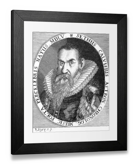 Framed Print : Musician and scholar Seth Calvisius or Jacob Kallwitz (1555-1615)
