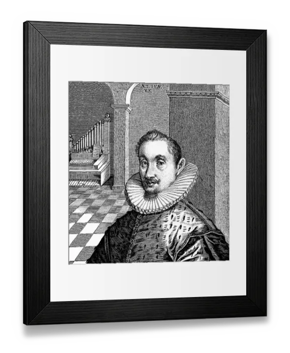 Framed Print : Musician and composer Hans Leo or Johann Leonhard Hassler (1564-1612)