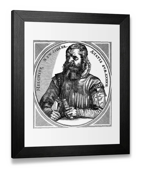 Framed Print : Lutenist and composer Melchior Newsidler (c) Framed Print : Lutenist and composer Melchior Newsidler (c)