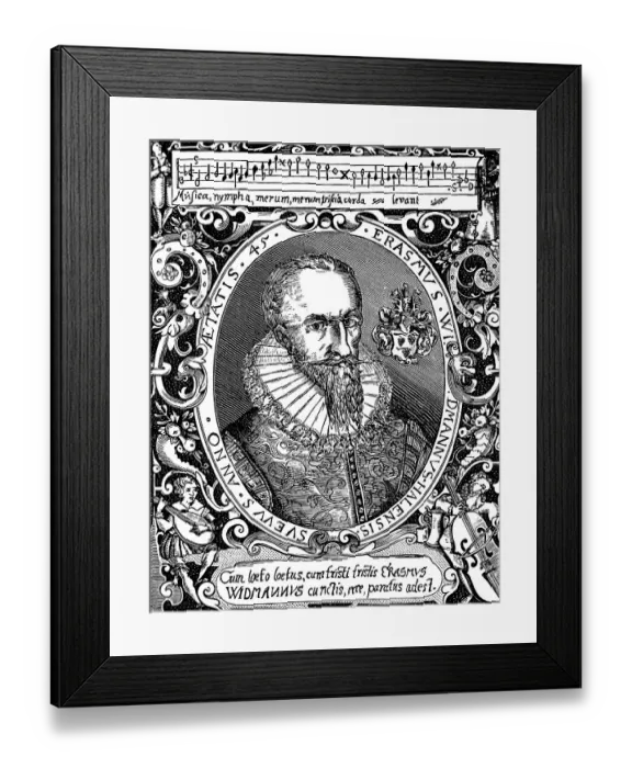 Framed Print : Erasmus Widmann (1572-1634), composer