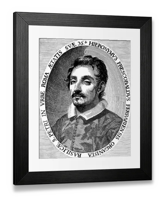 Framed Print : Hieronymus Frescobaldi (1583-1643) Framed Print : Hieronymus Frescobaldi (1583-1643)