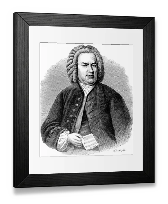 Framed Print : Johann Sebastian Bach (1685-1750) portrait Framed Print : Johann Sebastian Bach (1685-1750) portrait