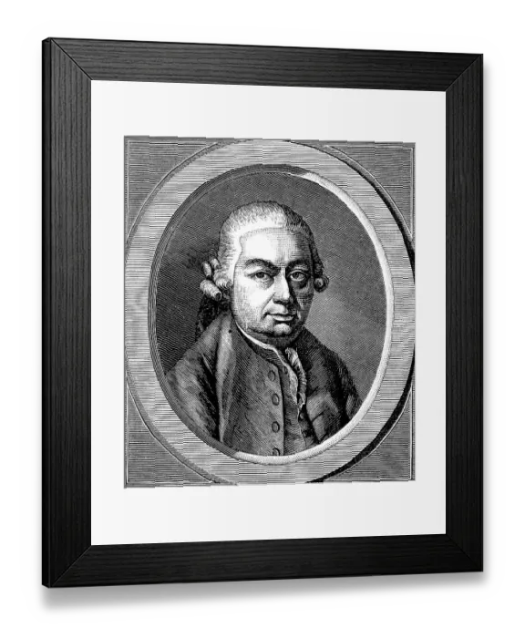 Framed Print : Carl Philipp Emanuel Bach (1714 Weimar)