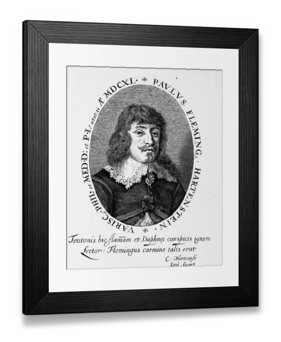 Framed Print : Paul Fleming (1609-1640), physician and writer Framed Print : Paul Fleming (1609-1640), physician and writer