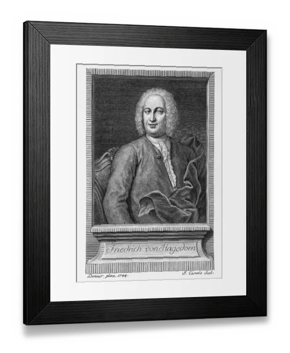 Framed Print : Friedrich von Hagedorn (1708-1754), poet