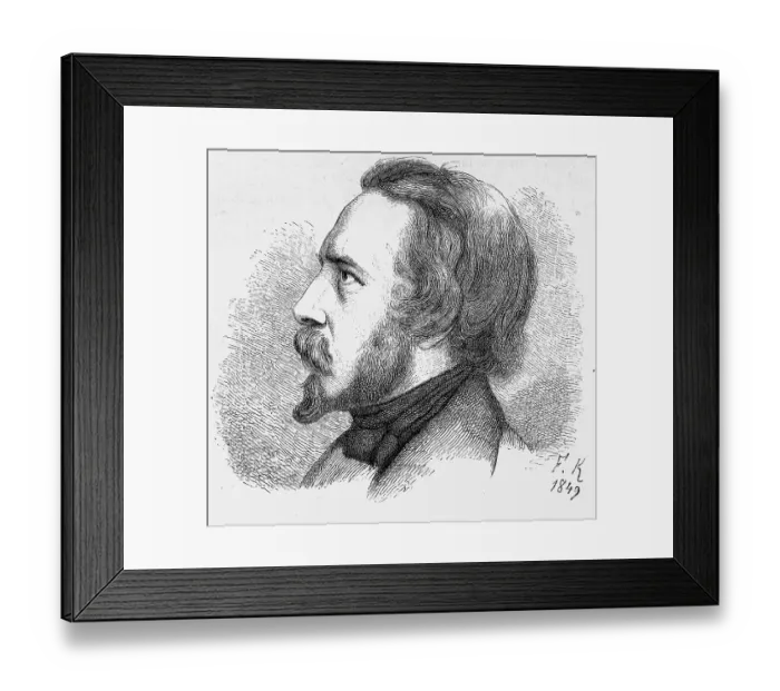 Framed Print : Franz Emanuel August Geibel (1815 - 1884)