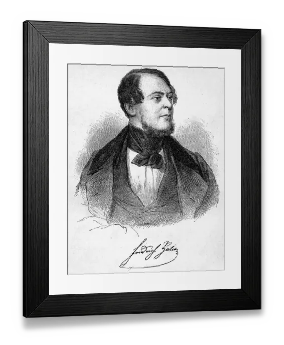 Framed Print : Friedrich Halm, born Eligius Franz Joseph Freiherr von Muench-Bellinghausen (1806 - 1871)