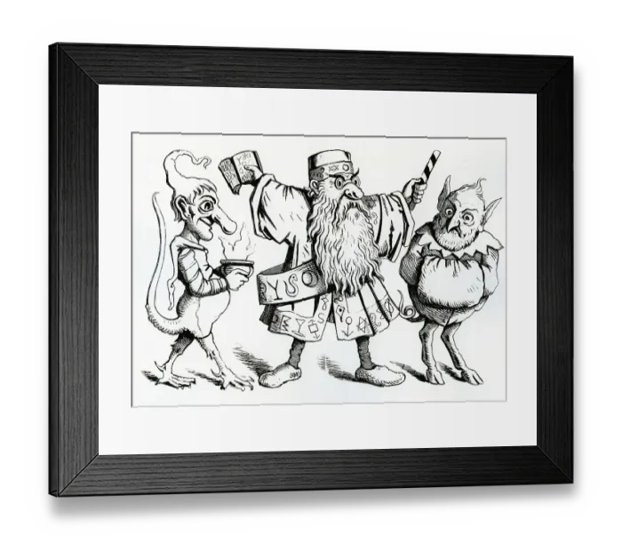 Framed Print : Warlock, drawing by Count Franz Pocci, 1807-1876 Framed Print : Warlock, drawing by Count Franz Pocci, 1807-1876