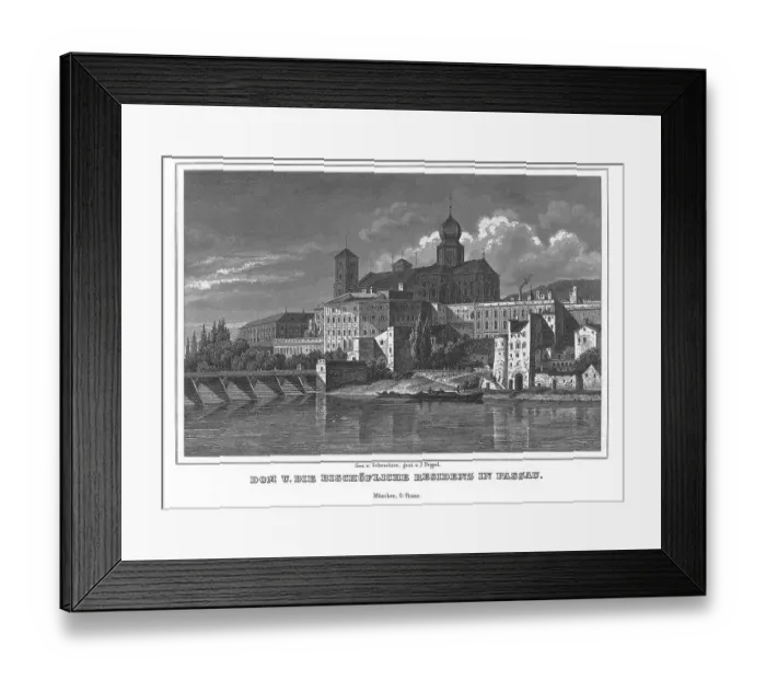 Framed Print : Cathedral and episcopal residence Framed Print : Cathedral and episcopal residence