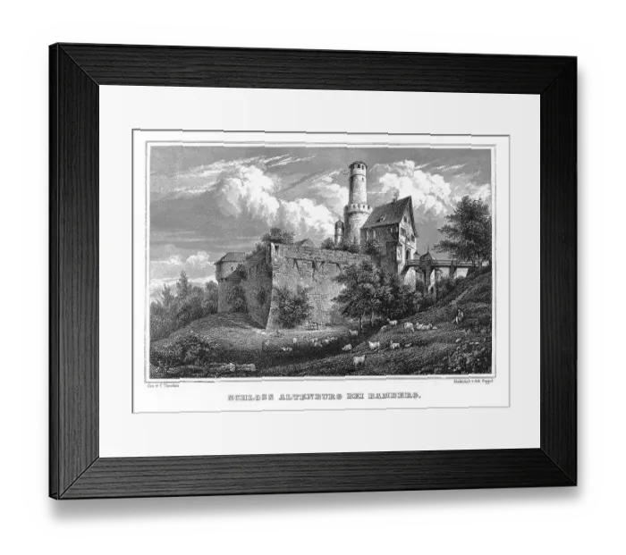 Framed Print : Altenburg, Bamberg, drawing by C Framed Print : Altenburg, Bamberg, drawing by C