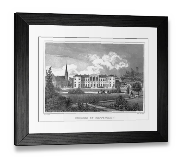 Framed Print : Castle, Pappenheim, drawing by Lebschee