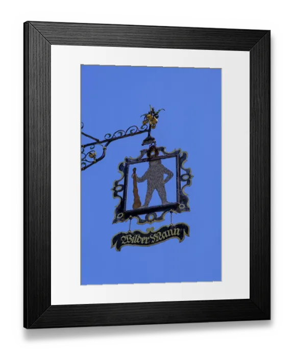Framed Print : House sign, nose sign, inn sign Wilder Mann Framed Print : House sign, nose sign, inn sign Wilder Mann
