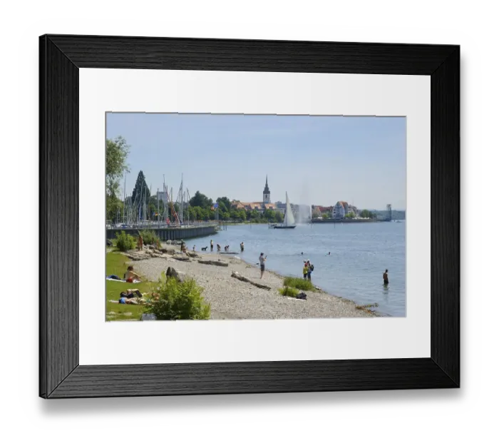 Framed Print : City view with St. Nicholas Church and Mole Tower