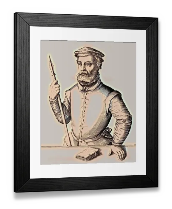 Framed Print : Portrait of Jan Matthys, Anabaptist leader of the Muenster Rebellion