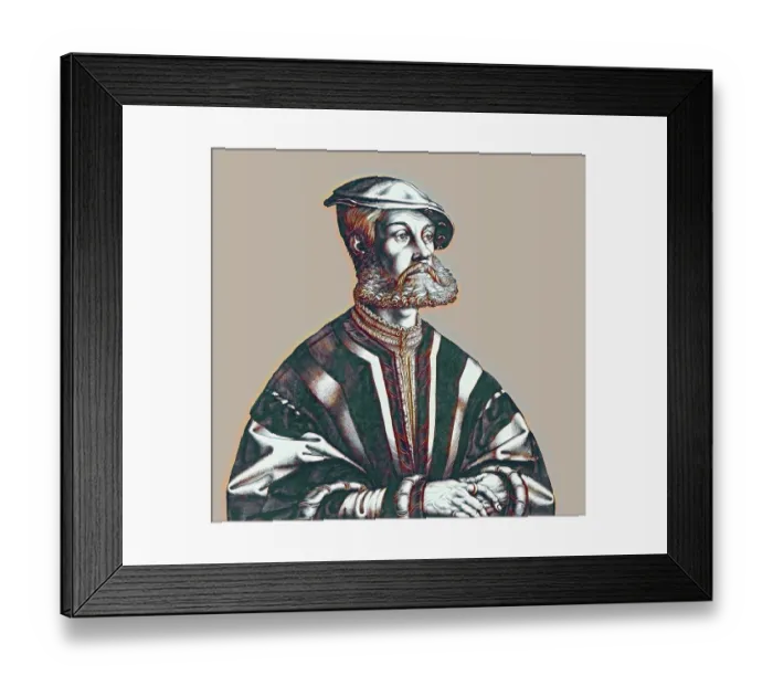 Framed Print : Portrait of Bernhard Knipperdolling, c