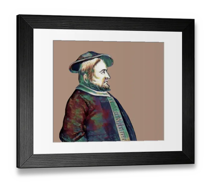 Framed Print : Portrait of Bernhard Krechting Framed Print : Portrait of Bernhard Krechting