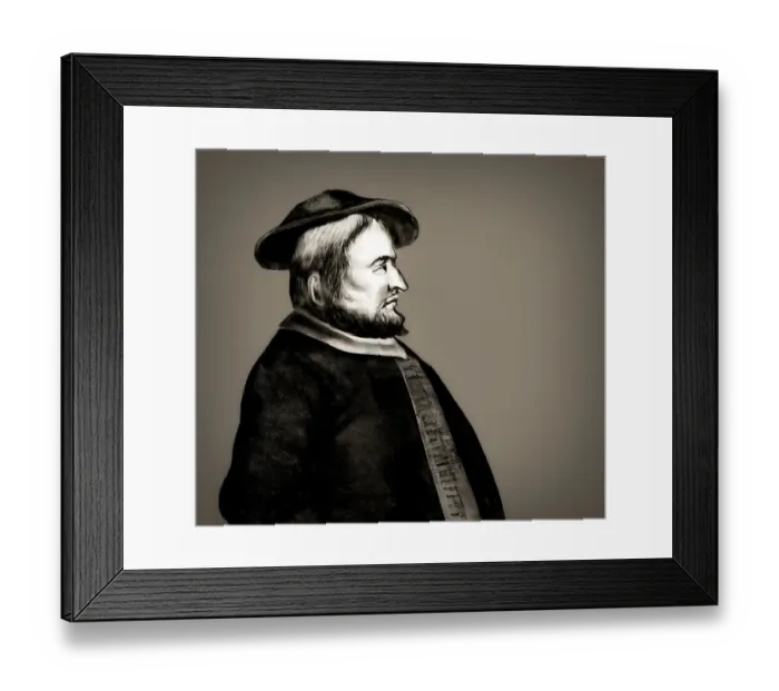 Framed Print : Portrait of Bernhard Krechting