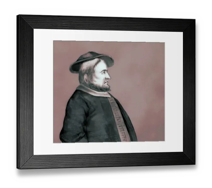 Framed Print : Portrait of Bernhard Krechting Framed Print : Portrait of Bernhard Krechting