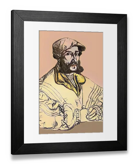 Framed Print : Portrait of Bernhard Krechting Framed Print : Portrait of Bernhard Krechting