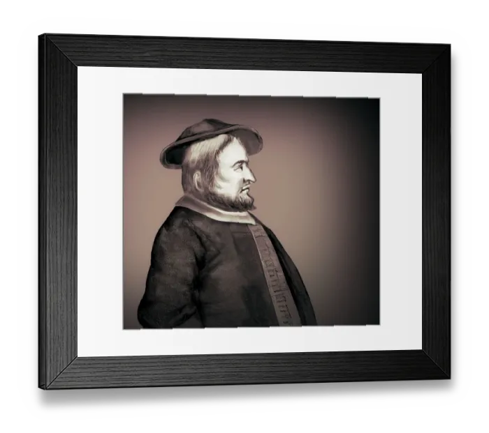 Framed Print : Portrait of Bernhard Krechting Framed Print : Portrait of Bernhard Krechting