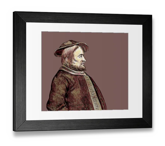 Framed Print : Portrait of Bernhard Krechting Framed Print : Portrait of Bernhard Krechting