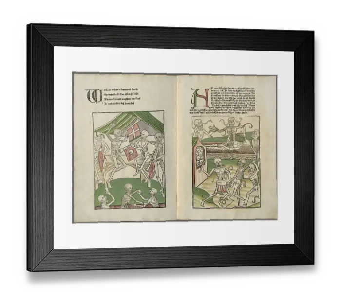 Framed Print : The Middle Rhenish Totentanz, Dance of Death Framed Print : The Middle Rhenish Totentanz, Dance of Death