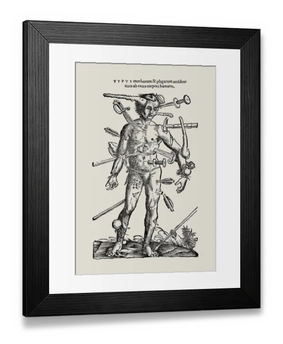 Framed Print : A page of the Physica or Liber simplicis medicinae Framed Print : A page of the Physica or Liber simplicis medicinae