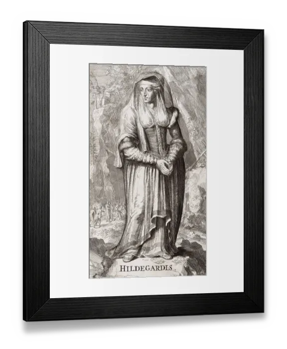 Framed Print : Hildegard of Bingen, 1098 - 1179 Framed Print : Hildegard of Bingen, 1098 - 1179