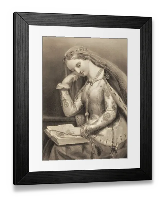 Framed Print : Elizabeth of York, 1466-1503, queen consort of England