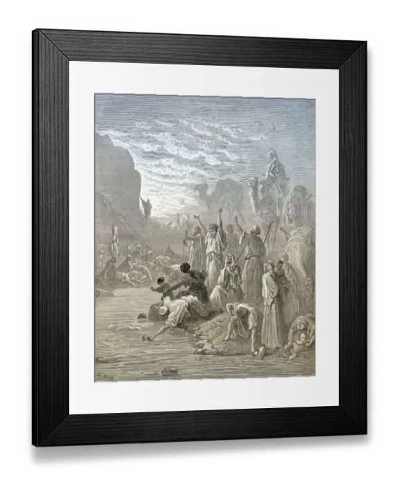 Framed Print : Moses Striking the Rock in Horeb