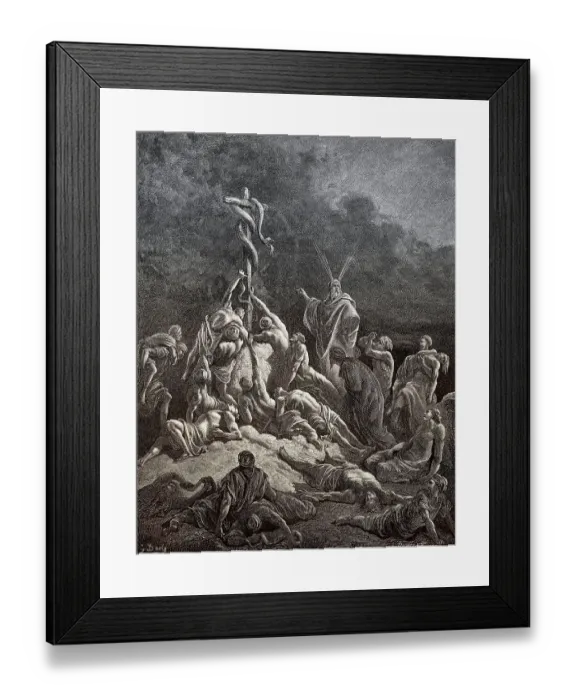 Framed Print : The Bronze Serpent, Old Testament Framed Print : The Bronze Serpent, Old Testament