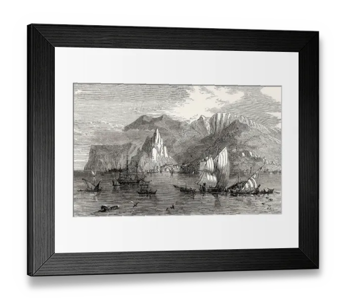 Framed Print : Historical view of Elba, Mediterranean island in Tuscany