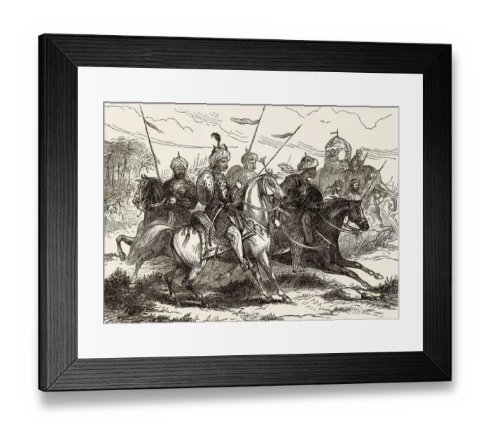 Framed Print : Cavalry of the Maratha Empire, Third Anglo-Maratha War