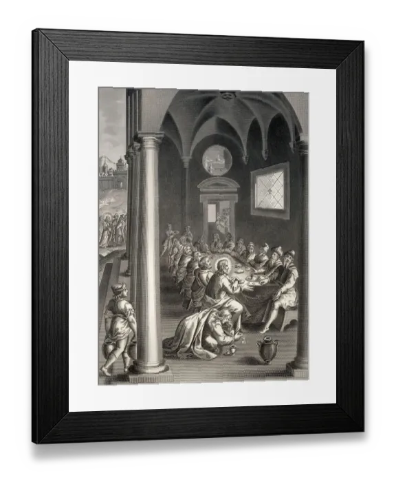 Framed Print : Mary Magdalen anointing Christ's feet Framed Print : Mary Magdalen anointing Christ's feet