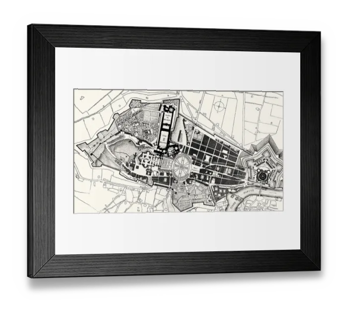Framed Print : The plan of the Leonine City, Papal Rome Framed Print : The plan of the Leonine City, Papal Rome