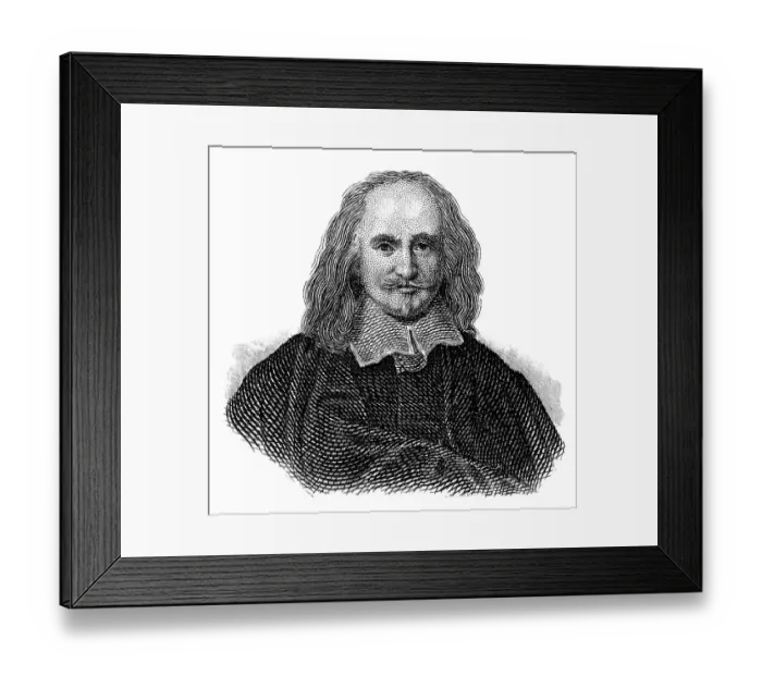 Framed Print : Portrait of Thomas Hobbes of Malmesbury or Thomas Hobbs of Malmsbury Framed Print : Portrait of Thomas Hobbes of Malmesbury or Thomas Hobbs of Malmsbury