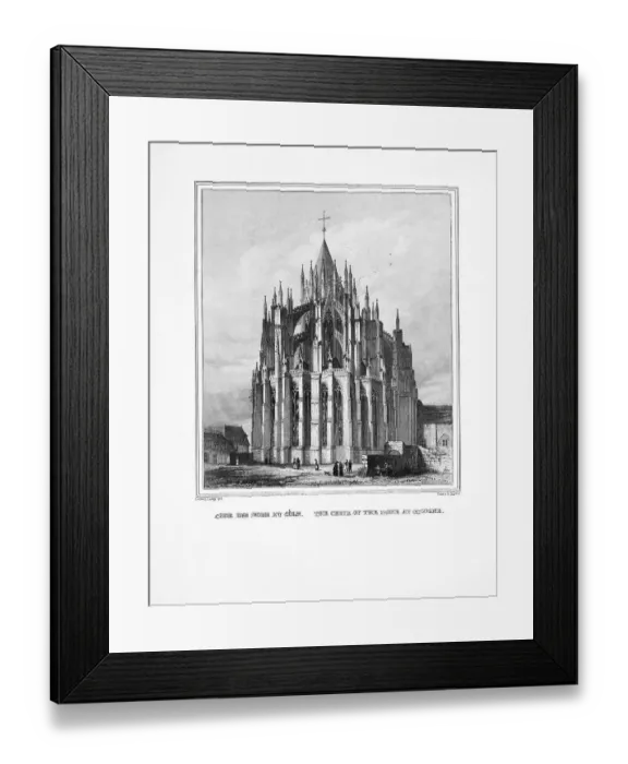 Framed Print : Historical engraving, Cologne Cathedral