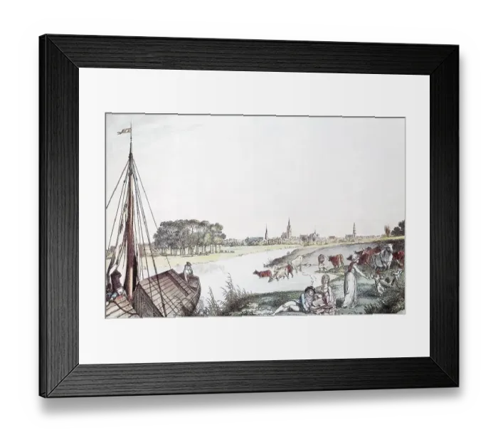 Framed Print : Hannover on the Leine River, historical landscape and townscape Framed Print : Hannover on the Leine River, historical landscape and townscape