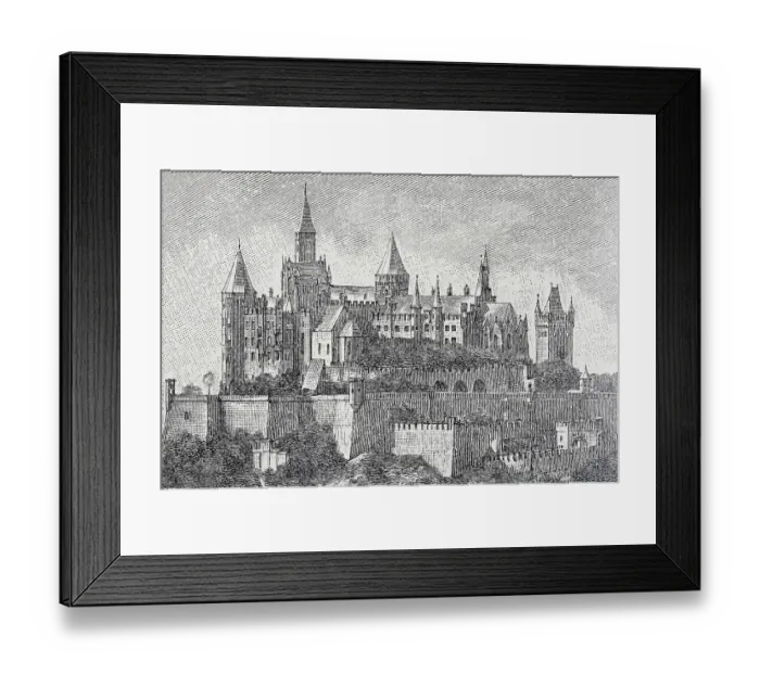 Framed Print : Burg Hohenzollern Castle, Baden-Wuerttemberg