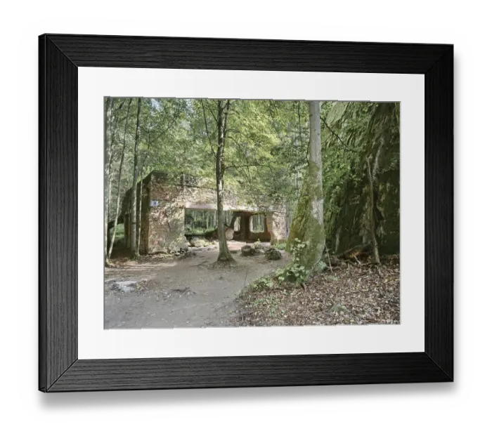 Framed Print : Ruins of the Wolf's Lair (also Wolf's Lair or Goerlitz)