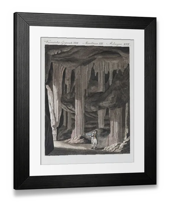 Framed Print : Stalactite cave near Slains, Scotland