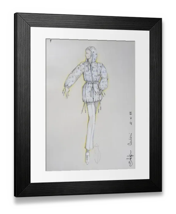 Framed Print : Fashion sketch, fashion design Framed Print : Fashion sketch, fashion design