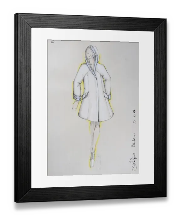 Framed Print : Fashion sketch, fashion design Framed Print : Fashion sketch, fashion design
