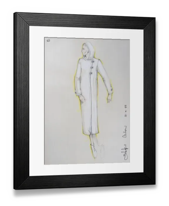 Framed Print : Fashion sketch, fashion design