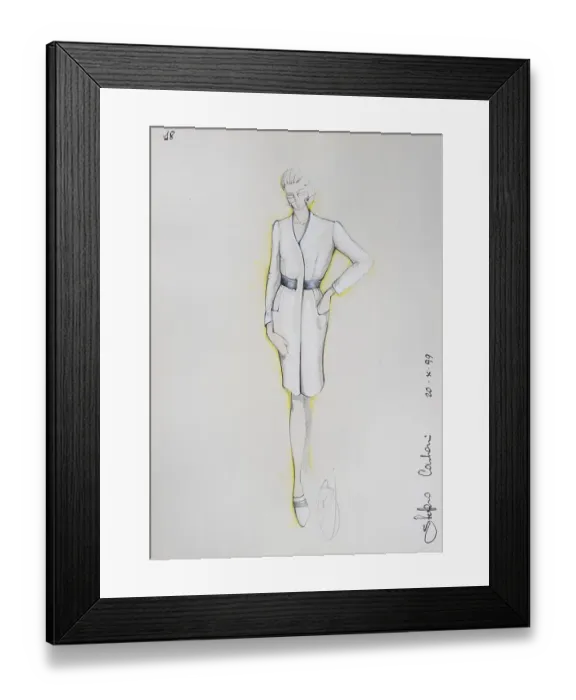 Framed Print : Fashion sketch, fashion design Framed Print : Fashion sketch, fashion design