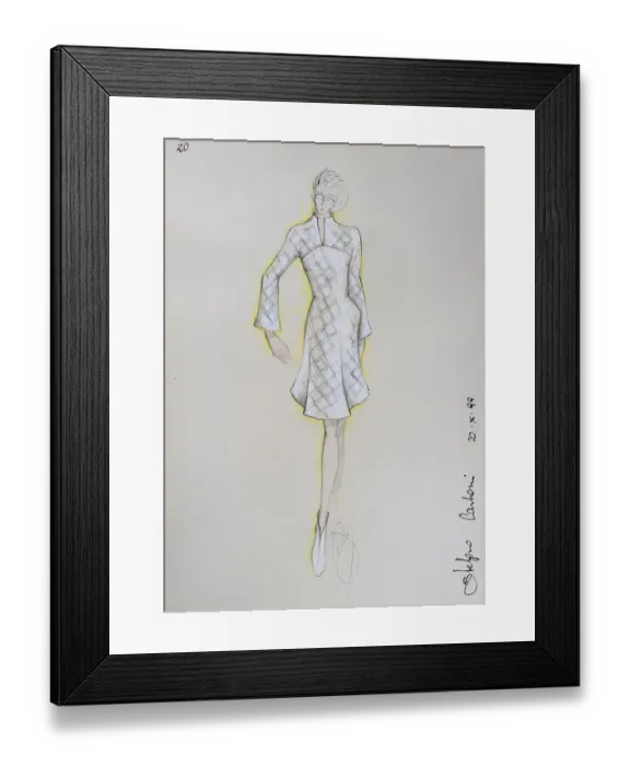 Framed Print : Fashion sketch, fashion design Framed Print : Fashion sketch, fashion design