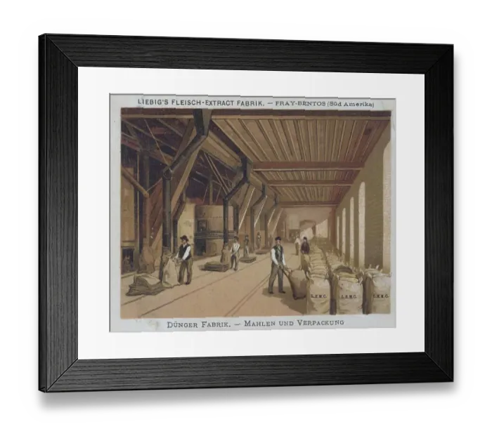 Framed Print : Series Industrial Plants, Meat Extract Manufacturing Framed Print : Series Industrial Plants, Meat Extract Manufacturing