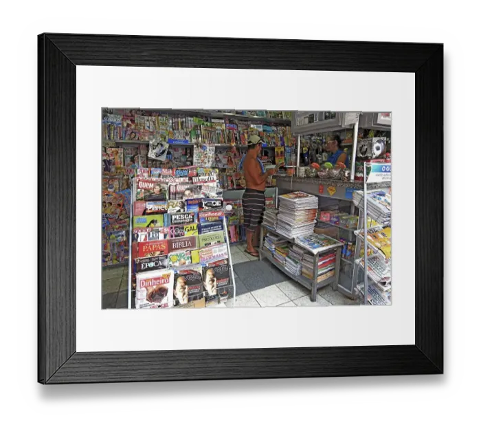 Framed Print : Typical newspaper kiosk in the Centro district Framed Print : Typical newspaper kiosk in the Centro district